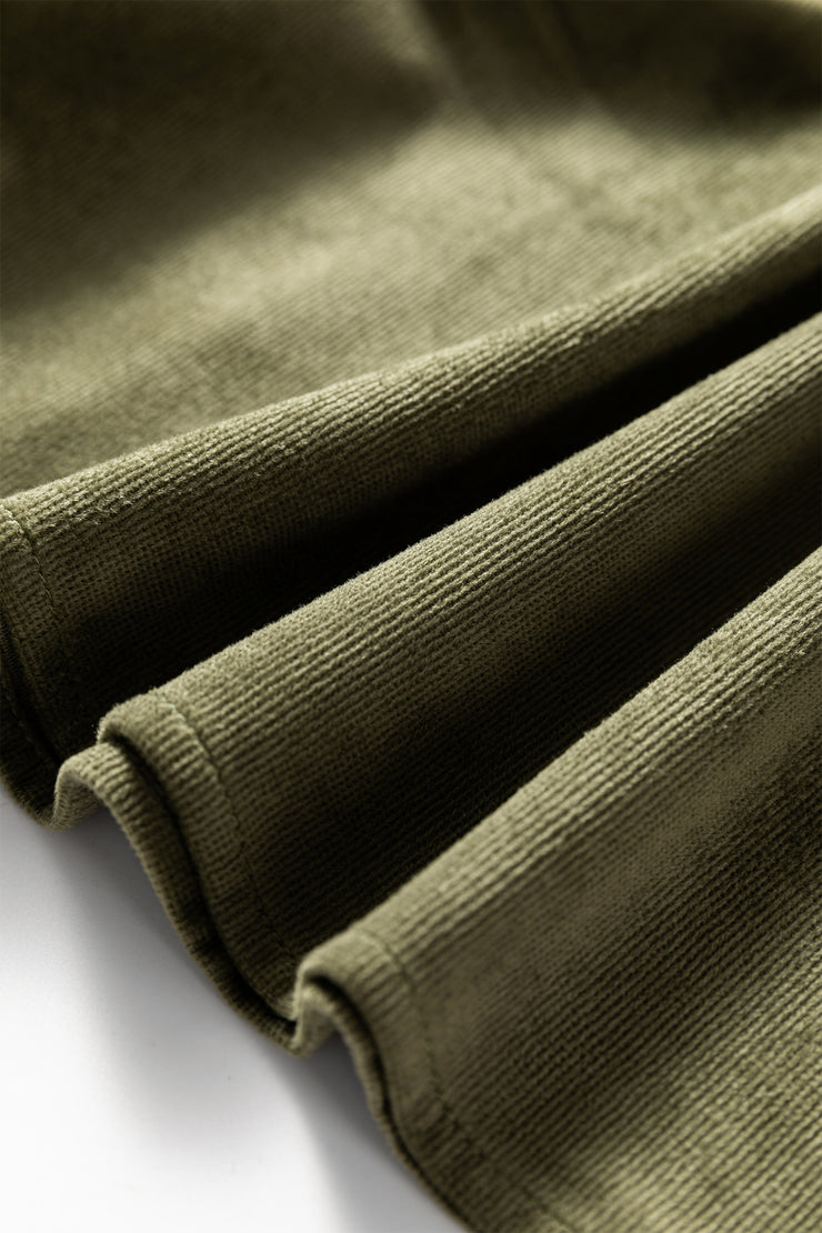 Black Ribbed Knit Slim Bodice Contrast Flared Skirt Patchwork Belted Dress