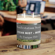 Manifestation - Ocean Mist + Moss - Scented Candle - Full Glass, 11oz