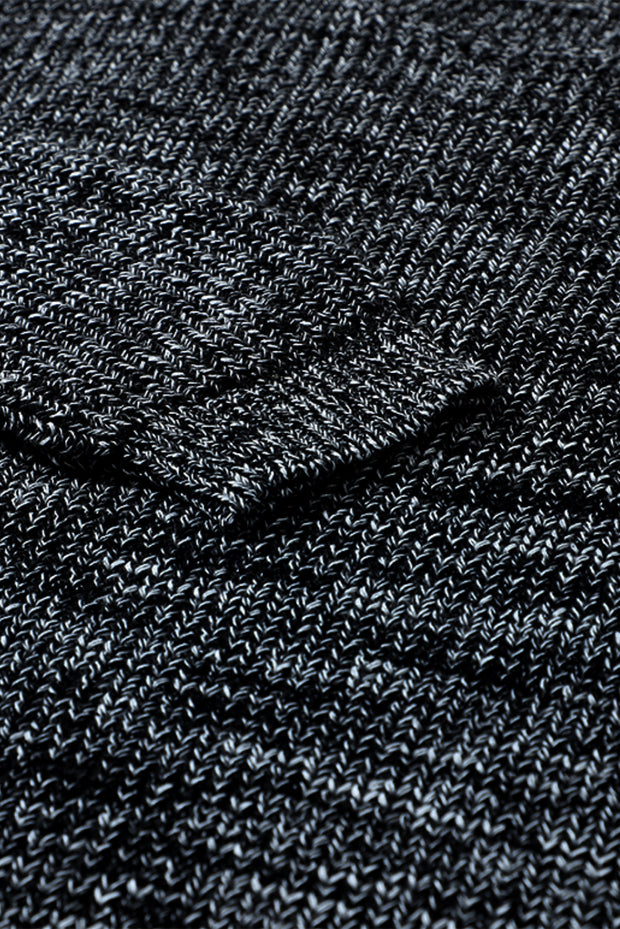 Black Glittering Long Sleeve Tunic Sweater