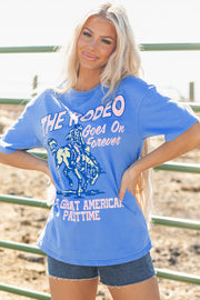 Camiseta gráfica Western Forever Rodeo azul cielo