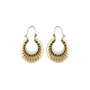 Gold Metal Croissant Hoops