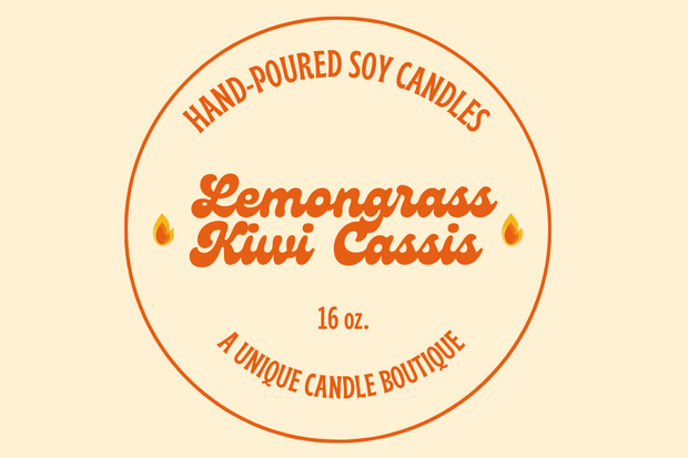 Lemongrass Kiwi Cassis Candle - 16 oz - A Unique Candle Boutique