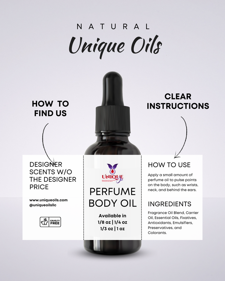 Unique Oils Perfume Oil Ingredients List