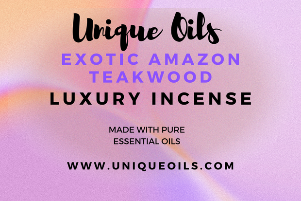 Unique Oils Luxury Incense - Exotic Amazon Teakwood (Pack of 10)