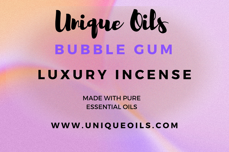 Unique Oils Luxury Incense - Bubble Gum (Pack of 10)
