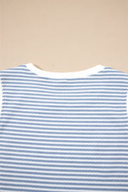 Myosotis Contrast Trim Striped Vest Drawstring Shorts Set