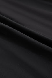 Black Contrast Ricrac Trim Ruffled V Neck Peplum Top