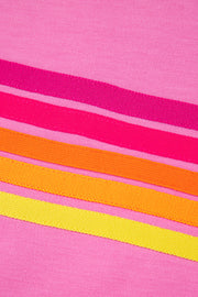 Camiseta informal con parche frontal a rayas Bonbon