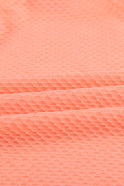 Orange Printed Splicing Racerback Tankini