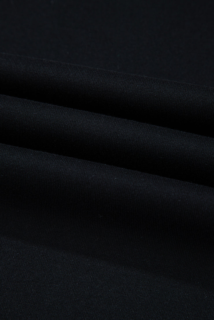 Black Rainbow Raglan Sleeve Crew Neck Plus Size Sweatshirt