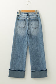 Myosotis High Rise Button Zip Fly Medium Wash Jeans