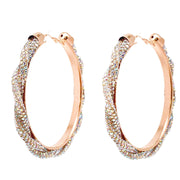AURBO Twisted Stone Hoops
