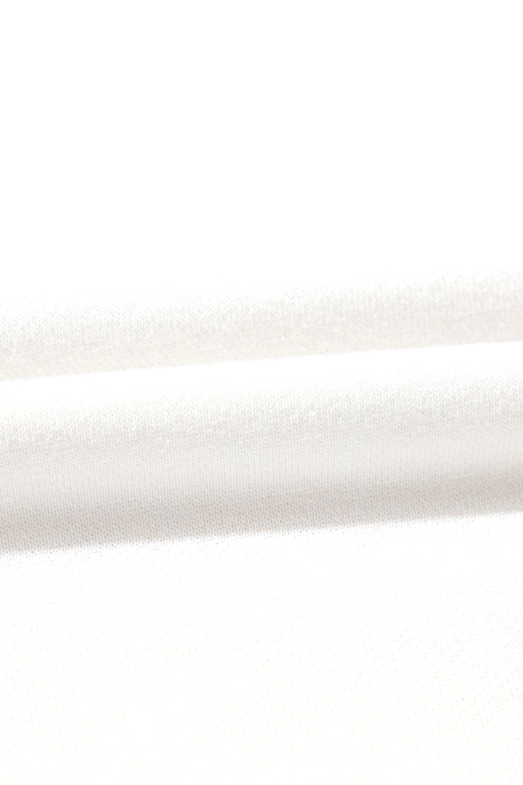 White Sequin Bowknot High Low Oversize Sweatshirt