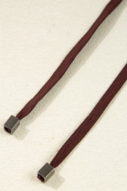 Green Leaves Print Contrast Trim V Neck Shirred Puff Sleeve Blouse