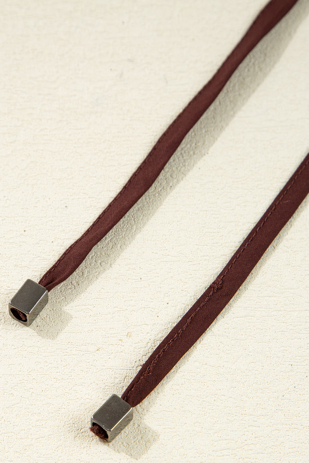 Green Leaves Print Contrast Trim V Neck Shirred Puff Sleeve Blouse