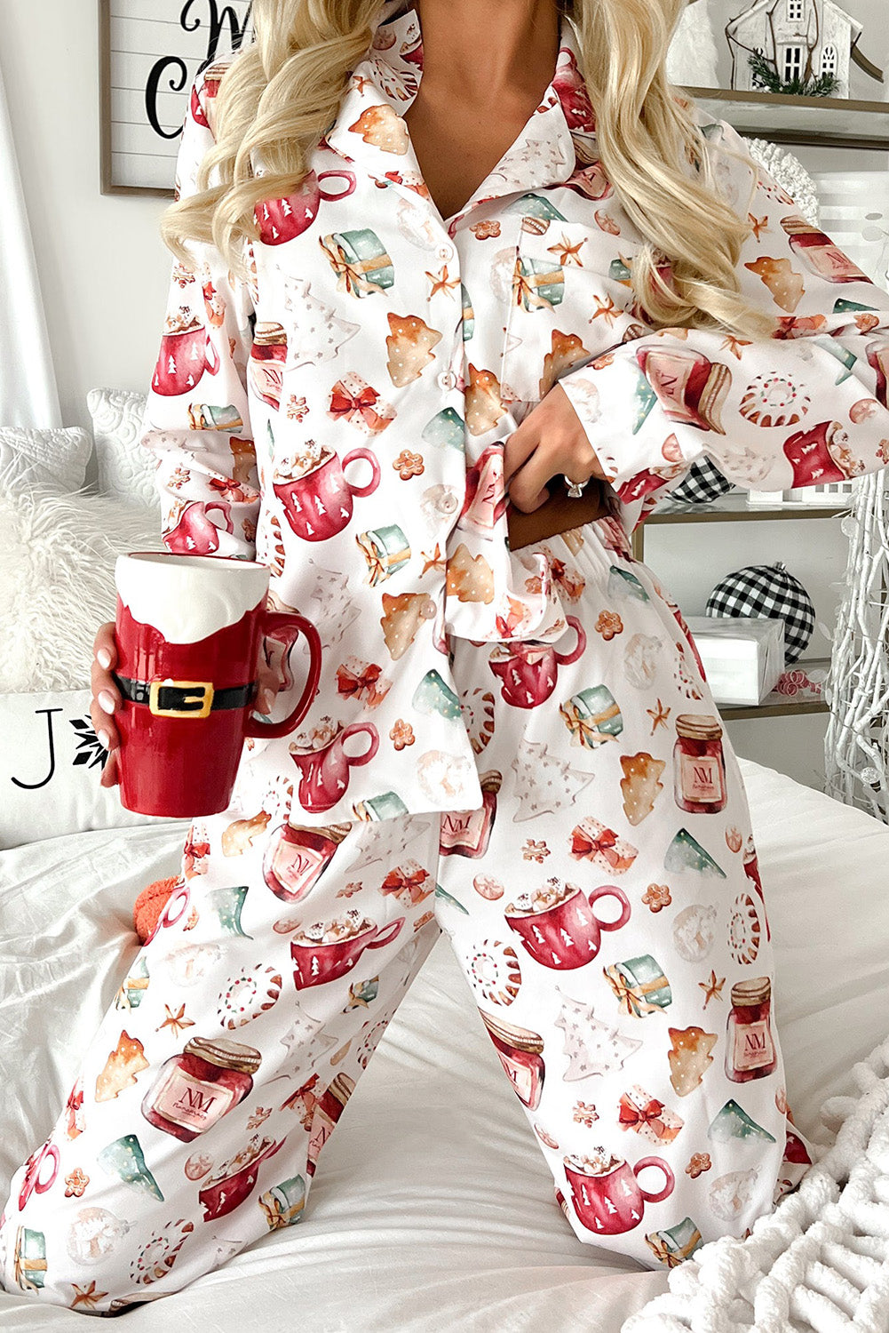 Christmas Pajamas Ladies Matching Pyjamas And Dressing Gown Womens