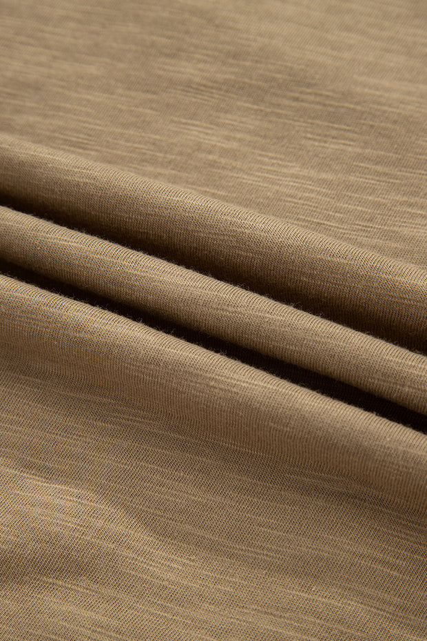 Green Flower Patched Exposed Seam Bracelet Sleeve Oversized T Shirt