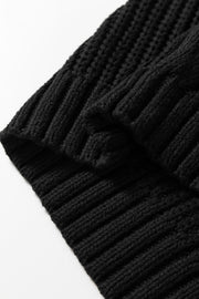 Black Plaid Lace up Detail Christmas Holiday Puff Short Sleeve Sweater