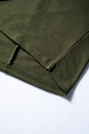 Four Leaf Clover Solid Color Extended Cuffs Long Sleeve Top