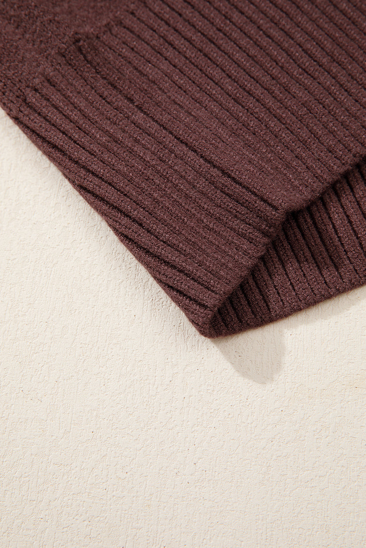 Brown Cowgirl Fashion Print Casual Sweater