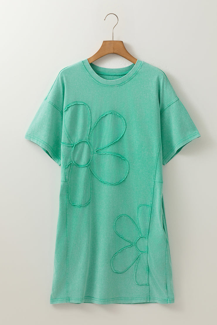 mint green t shirt dress GEWSEY Women's Casual T Shirt Dress Summer Short Sleeve Swing Dresses with  Pockets (Mint Green, S)
