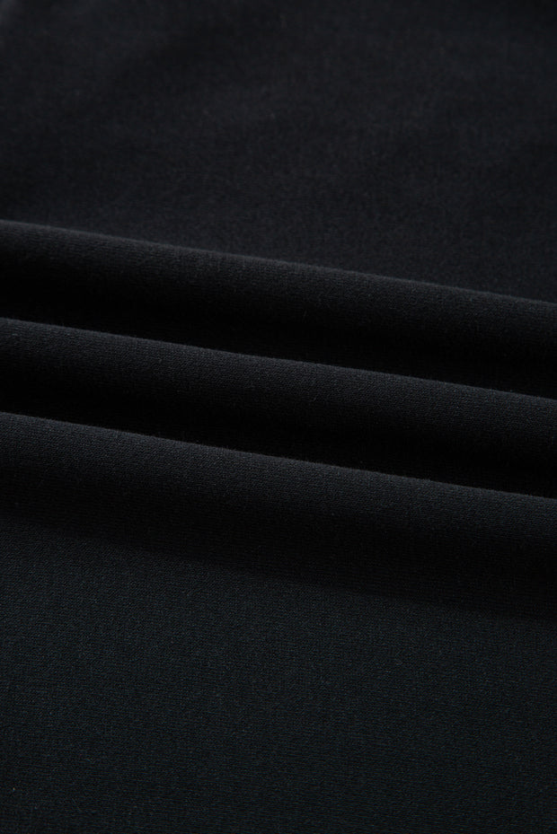 Black Chenille Game Day Graphic Drop Shoulder Sweatshirt