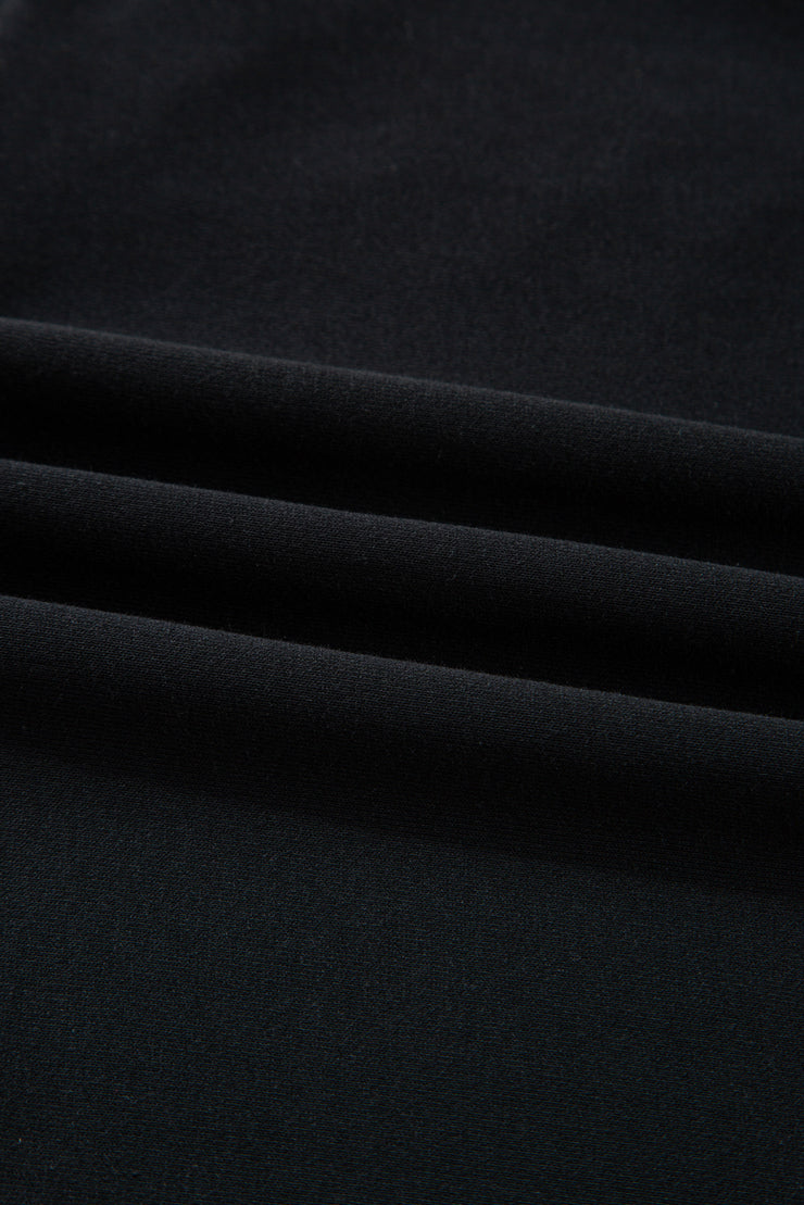 Black Chenille Game Day Graphic Drop Shoulder Sweatshirt