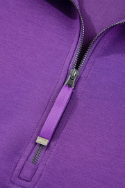 Wisteria Half Zip Sporty Pullover Mini Skirt 2pcs Outfit