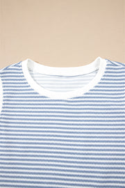 Myosotis Contrast Trim Striped Vest Drawstring Shorts Set