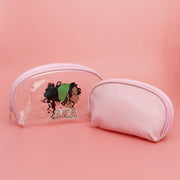 AKA Sorority Pink Cosmetic Pouch Set