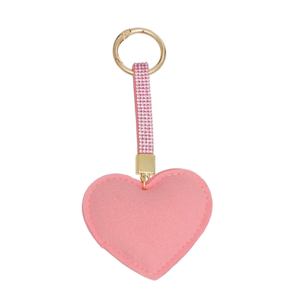 Handbag Clip Gleaming Pink Heart Padded Charm