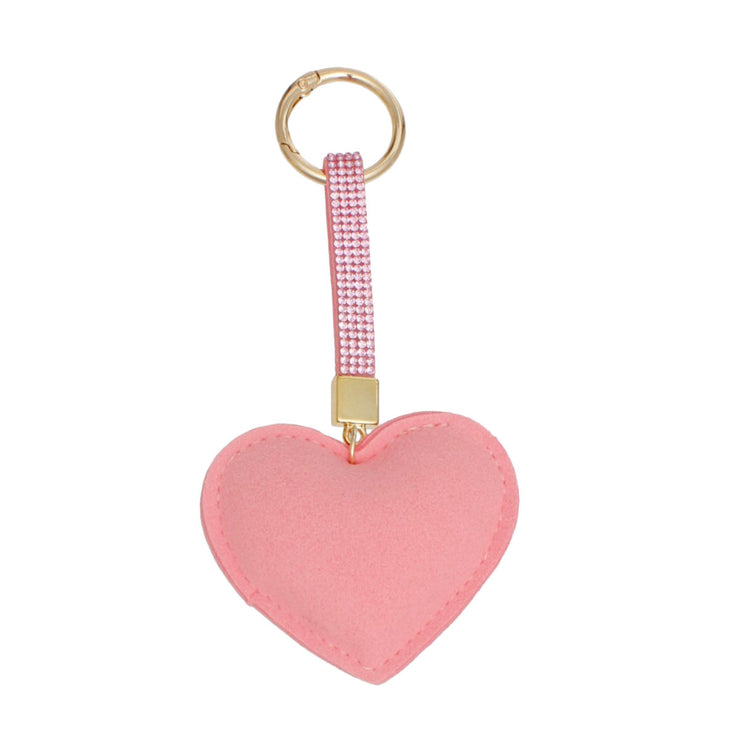 Handbag Clip Gleaming Pink Heart Padded Charm