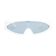 Sunglasses White Thin Visor Modern Eyewear Women