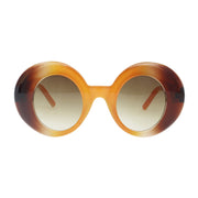 Sunglasses Brown Round Retro Eyewear for Women