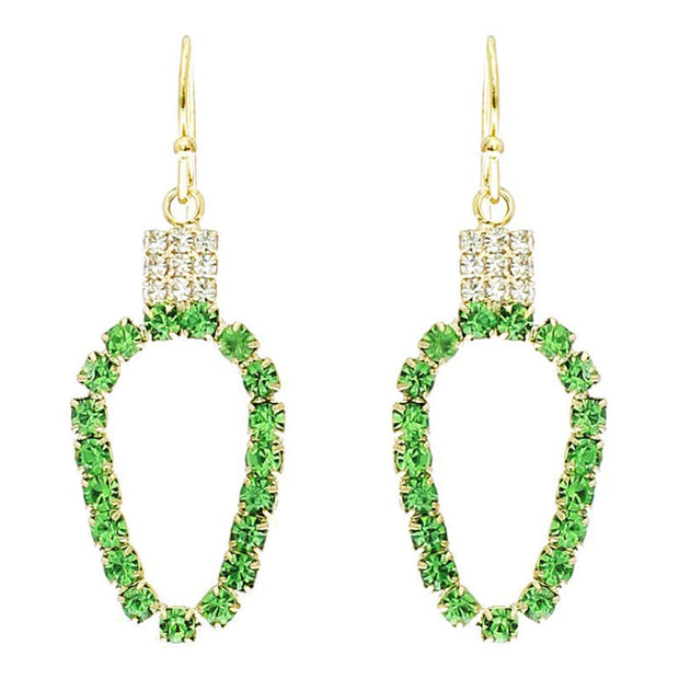 Subtle Elegance: Light Green Xmas Light Earring