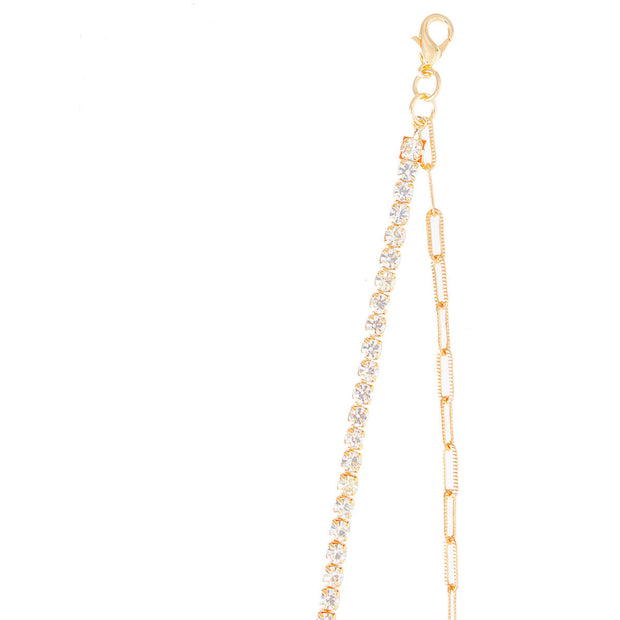 Gold 2 Layer Key Necklace Set