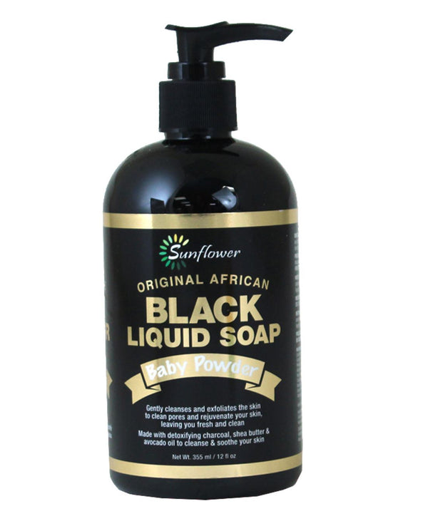 Liquid Black Soap: Baby Powder - 12 oz-Soaps-Unique Oils-Unique Oils